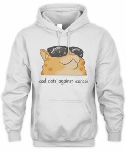 Lilsimsie Merch Lilsimsie Cool Cats Against Cancer Unisex Softstyle Hoodie