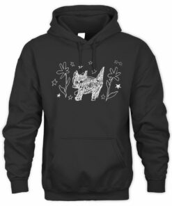 Beabadoobee Merch Scribble Cat Zip Hoodie