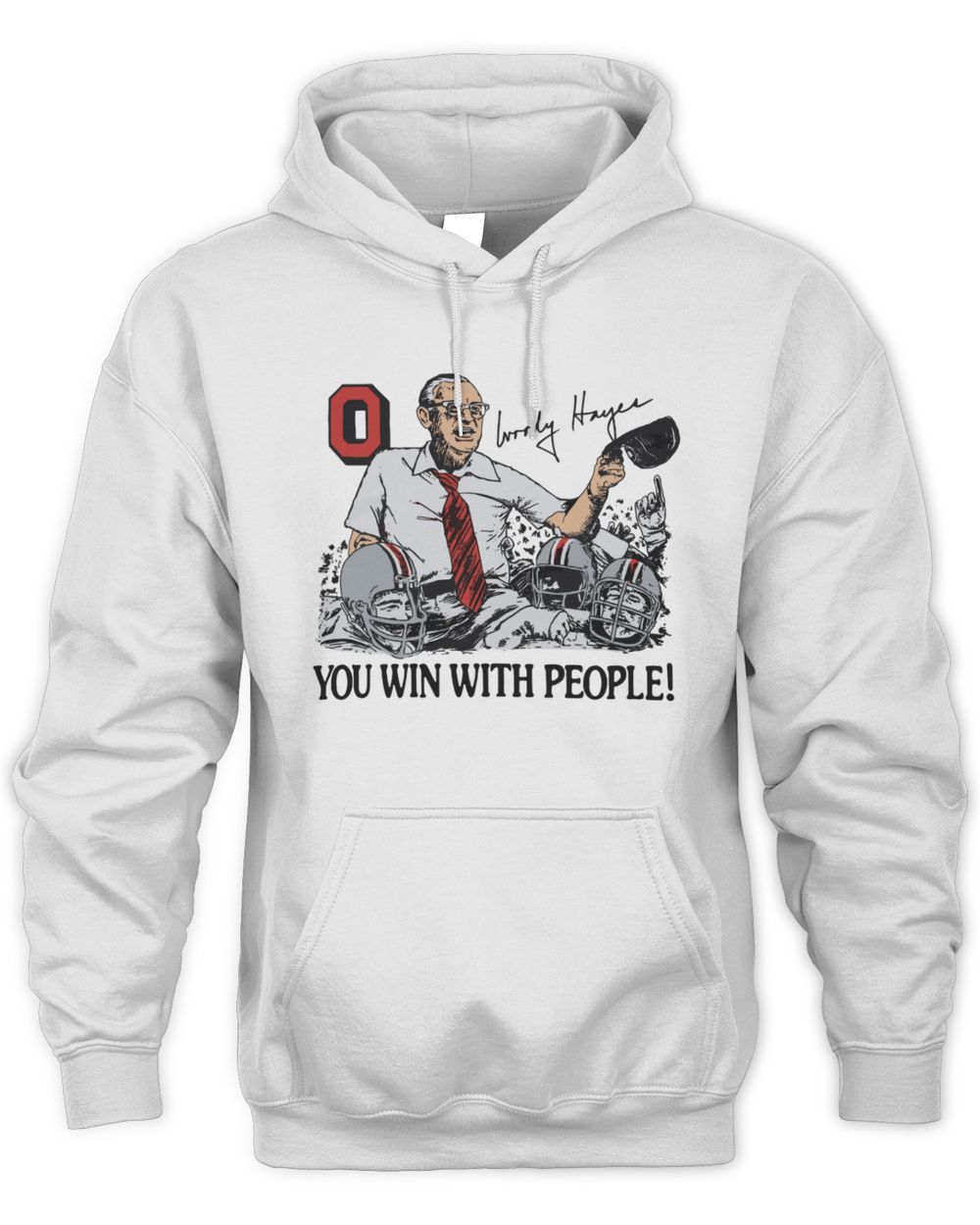 Buckeyes Football Woody Hayes Throwback Signature Hoodie