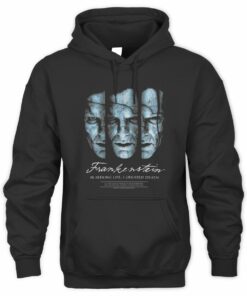 Netflix Frankenstein Merch Gothic Horror Face Split Design Hoodie