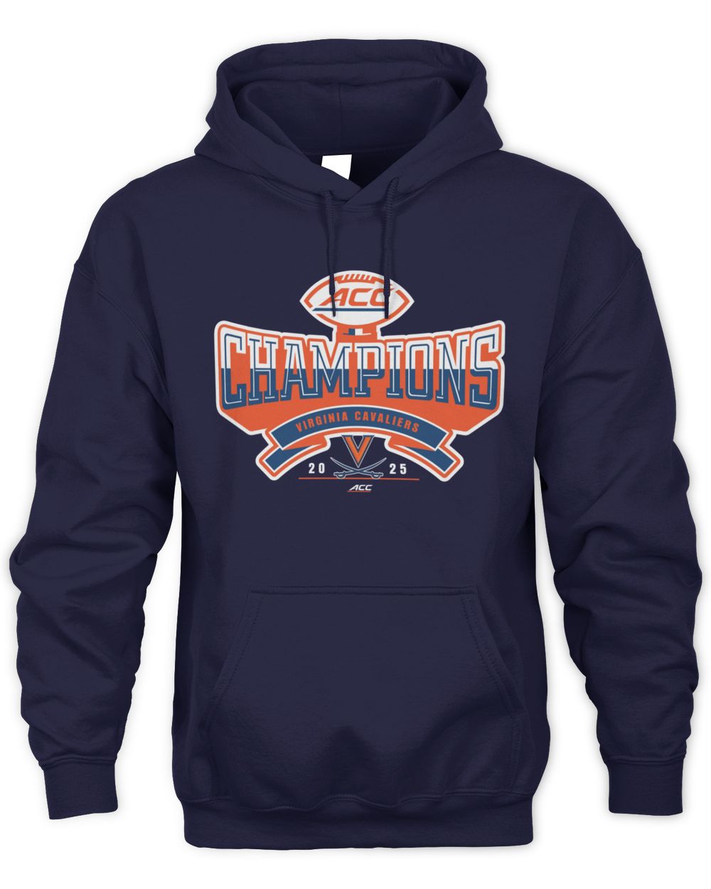 Virginia Cavaliers Official ACC Football Champions 2025 Fan Hoodie