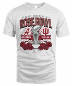 Indiana Hoosiers & Alabama Crimson Tide 2025 CFP Rose Bowl Matchup T Shirt