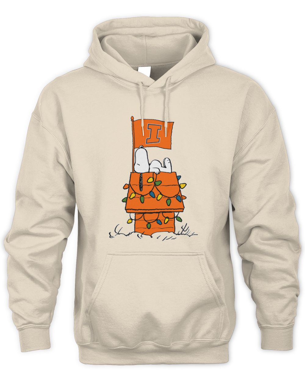 Illinois Fighting Illini Snoopy House Christmas Lights Hoodie