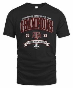 Texas A&M Aggies 2025 SEC Football Championship Game Champions T-Shirt
