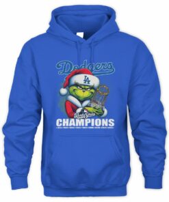 Grinch Dodgers World Series Champions 9X Years Trophy Hoodie
