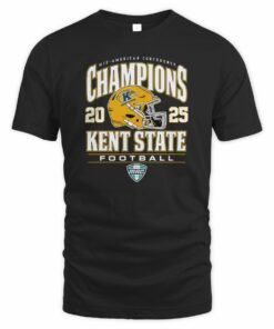 Kent State Golden Flashes  Helmet 2025 MAC Football Champions T-Shirt