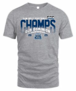 Old Dominion Monarchs 2025 Sun Belt Football Champs T-Shirt