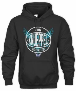 Charlotte Hornets Kon Knueppel Name Circle Basketball Logo Hoodie