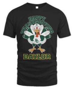 Baylor Bears Happy Thanksgiving Turkey T-Shirt