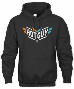 Fourthwall Merch Hotguy Black Hoodie