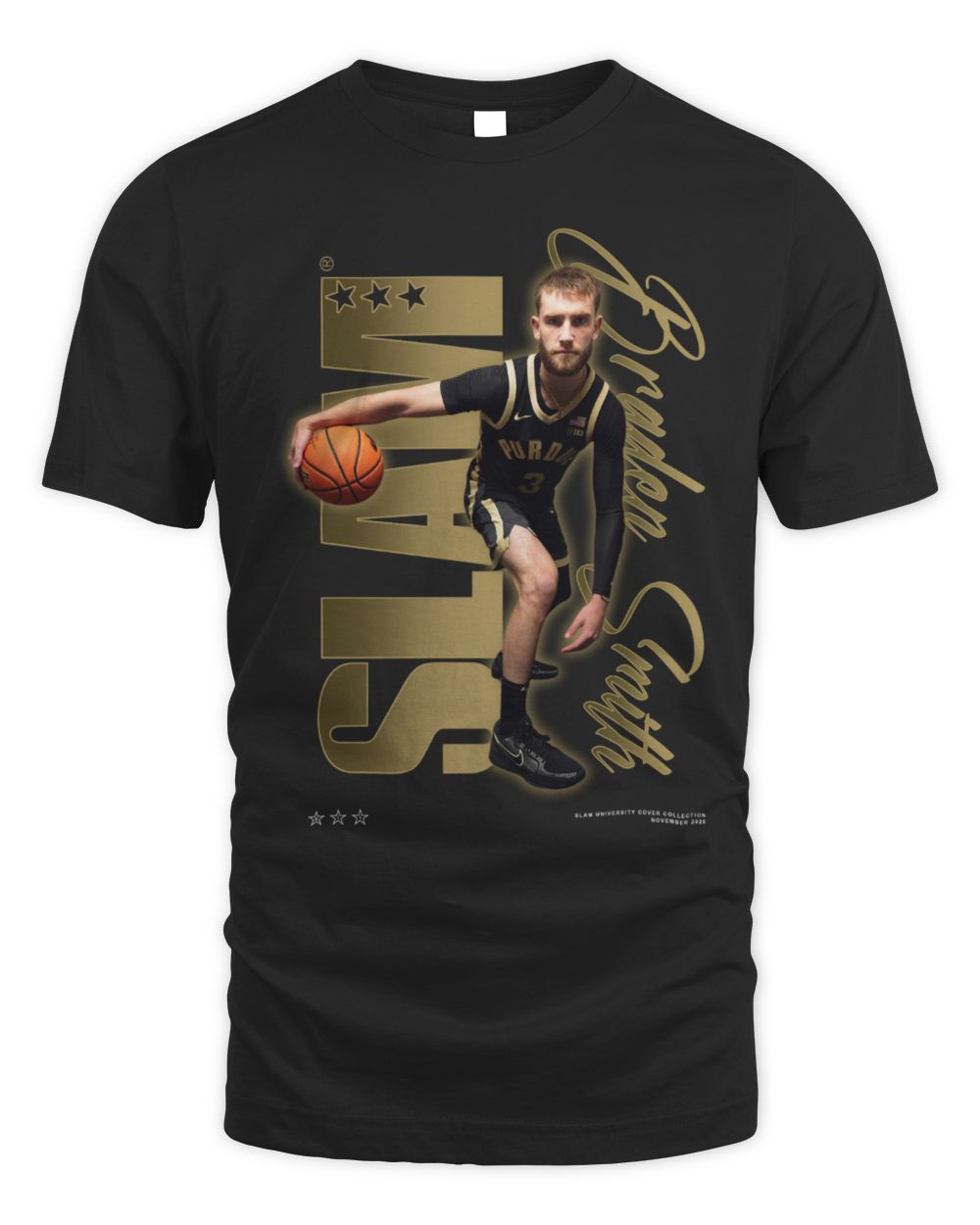 Purdue Boilermakers Slam Braden Smith #3 Script Remix Tee