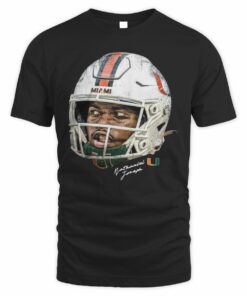 Nathaniel Joseph Miami Hurricanes Game Face NIL Helmet Signature T-Shirt