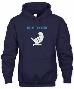 Tgl Merch 500 Level Navy New York Golf Club Birdie Phrase Premium Official Hoodie