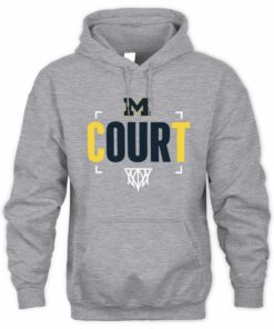 Michigan Wolverines College Basketball Court Graphic Hoodie