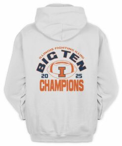 Big Ten Football Champions 2025 Illinois Fighting Illini Official Fan Hoodie