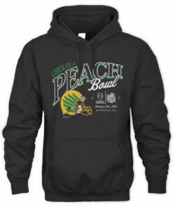 2026 Chick-fil-A Peach Bowl OREGON Black LST Sweatshirt Hoodie Official