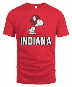 Indiana Hoosiers Football Peanuts Snoopy College T-Shirt