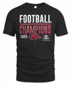 Official Arkansas Razorbacks 2025 SEC Football Champions T-Shirt