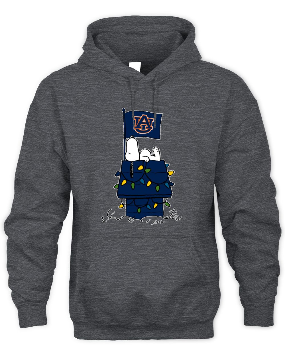Auburn Tigers Snoopy House Christmas Lights Hoodie