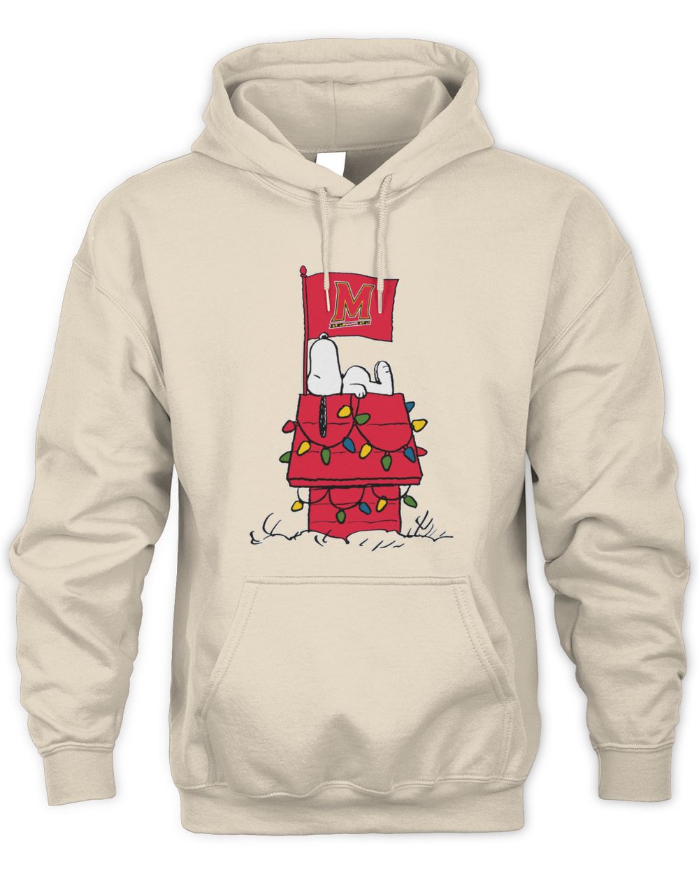 Maryland Terrapins Snoopy House Christmas Lights Hoodie