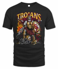 Trojan Warrior USC Shield Fire Warren Lotas T‑Shirt