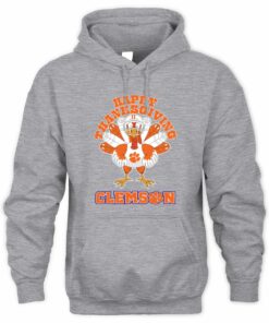 Clemson Tigers Turkey Helmet Happy Thanksgiving Hoodie