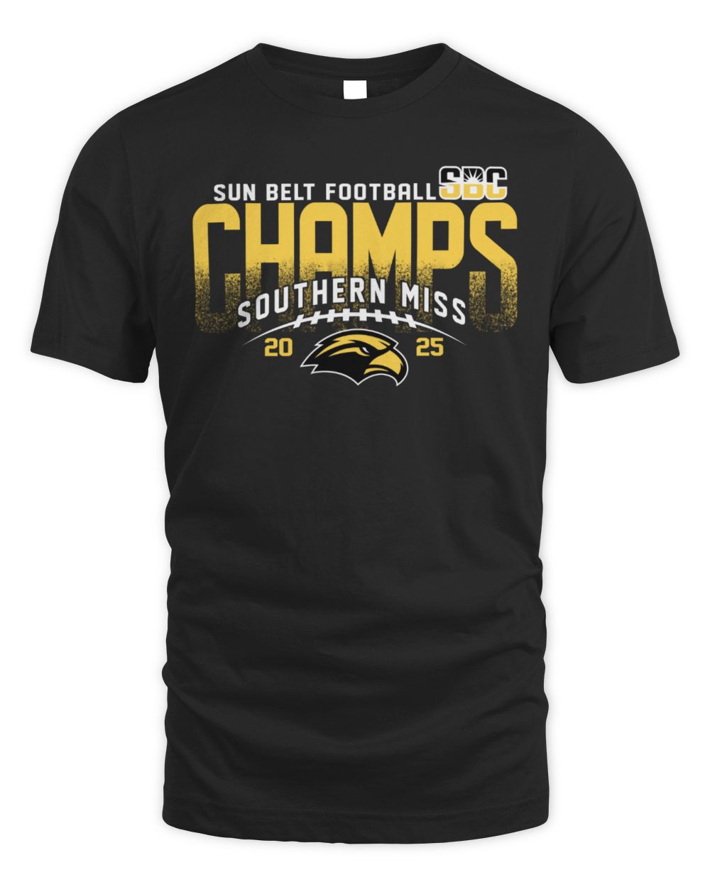 Southern Miss Golden Eagles 2025 Sun Belt Football Champs T-Shirt