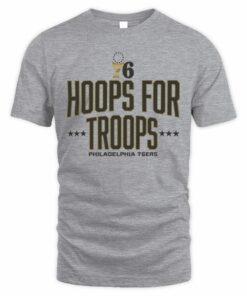Philadelphia 76ers Hoops For Troops Logo T-Shirt
