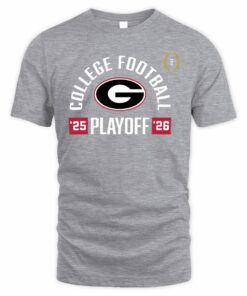 Men's Heather Gray Georgia Bulldogs 2025-26 College Football Playoff Touchdown Glory T-Shirt