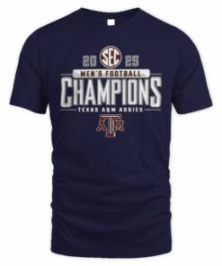 Texas A&M Aggies 2025 SEC Football Champions Official T-Shirt