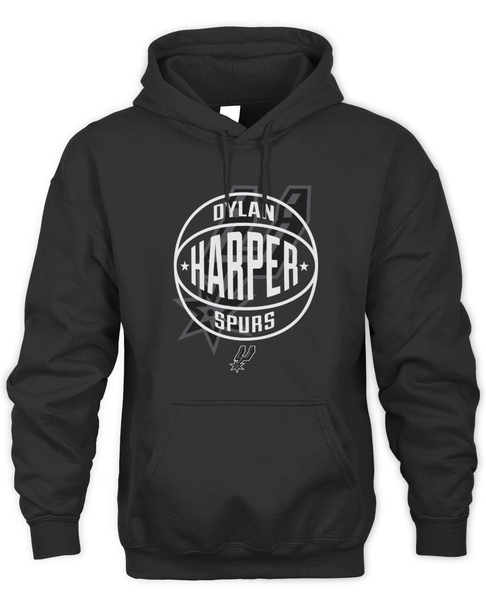 Dylan Harper Number San Antonio Spurs Circle Logo Hoodie