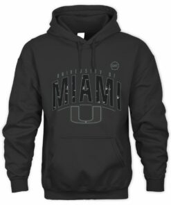 NCAA Shop Miami Hurricanes Flag Black Official Hoodie