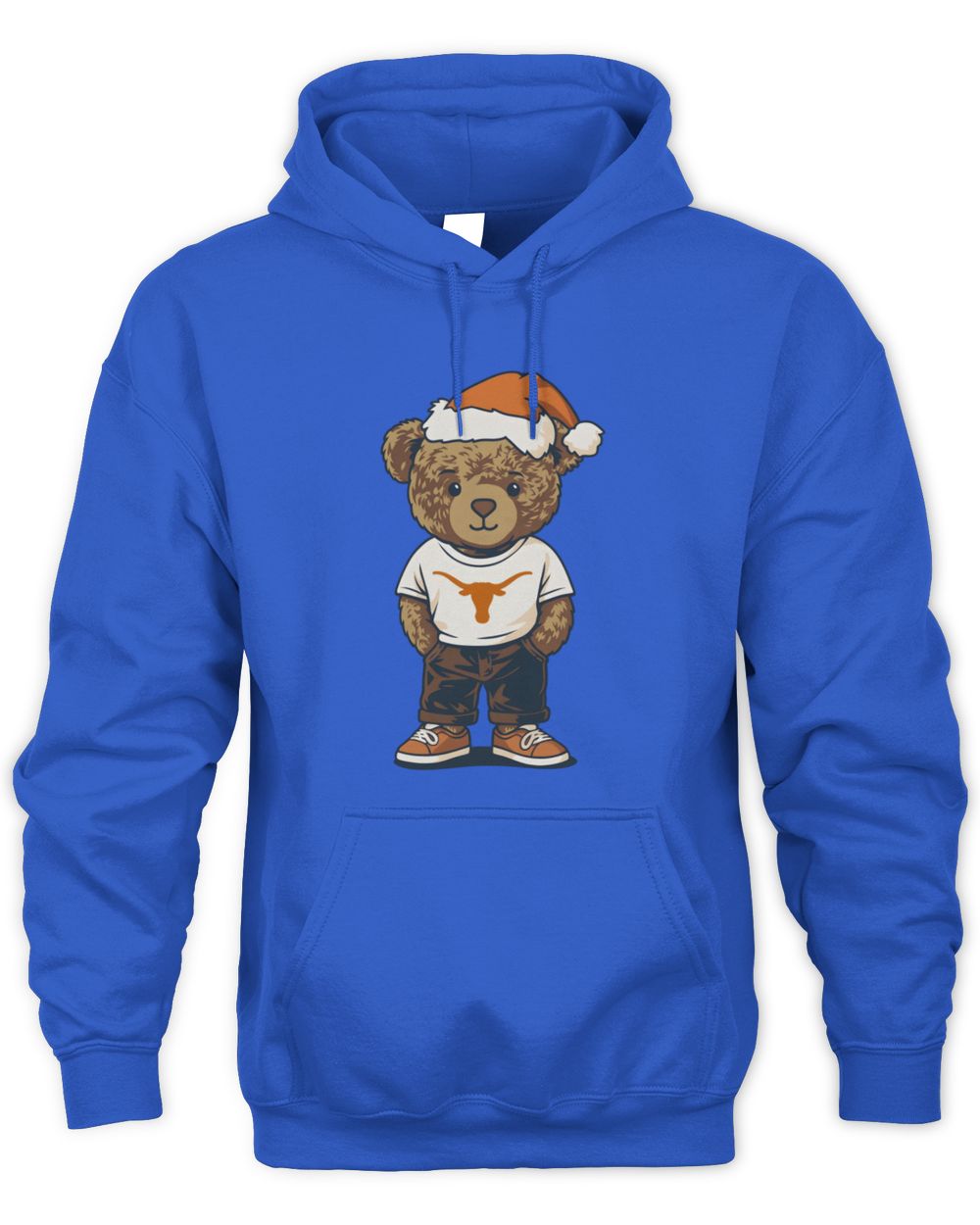 Texas Longhorns Santa Hat Bear Game Day Hoodie
