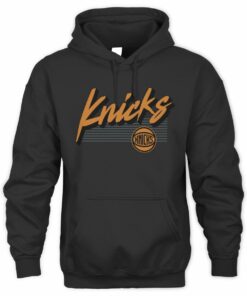 NBA Shop New York Knicks Color Block Slant Black Hoodie Official