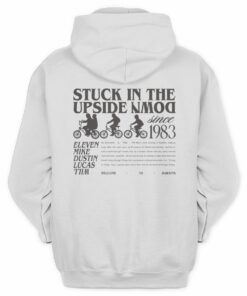 Stranger Things Stuck In The Upside Down White Hoodie
