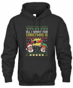 Barstool Sports Store All I Want For Christmas is BOOM II Ugly Hoodie