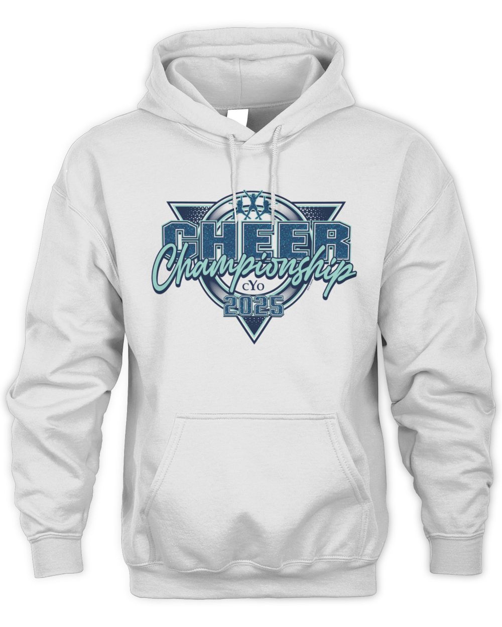 CYO Cheer Championship 2025 Event With Rosters On Back Team Spirit Hoodie