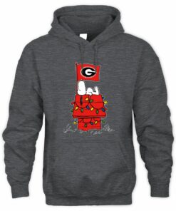 Georgia Bulldogs Snoopy House Christmas Lights Hoodie