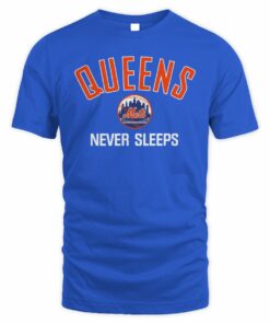 New York Mets Queens Never Sleeps Logo T Shirt