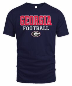 Men's Champion Black Georgia Bulldogs Football Stack T-Shirt