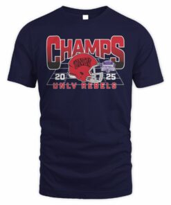 UNLV Rebels Helmet 2025 Mountain West Football Champs T-Shirt