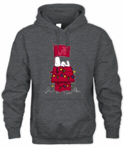Alabama Crimson Tide Snoopy House Christmas Lights Hoodie