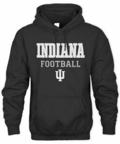 Men's Champion Crimson Indiana Hoosiers Football Stack Sweatshirt Hoodie