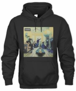 Oasis Merch Definitely Maybe Vintage Artwork Black Official Hoodie