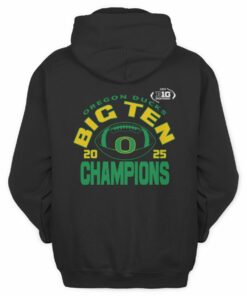 Big Ten Football Champions 2025 Oregon Ducks Official Fan Hoodie