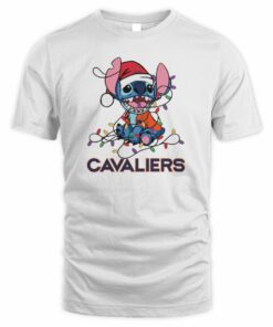 Virginia Cavaliers Cute Stitch Christmas Lights NCAA T-Shirt