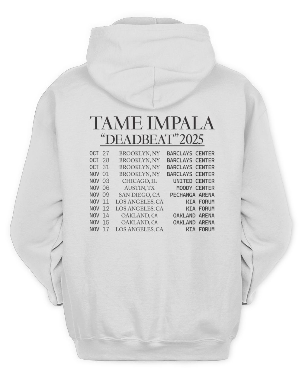 Tame Impala Merch Deadbeat Speaker Tee White Hoodie