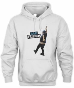 Bad Friends Merch Bobby Falling Black Official Hoodie