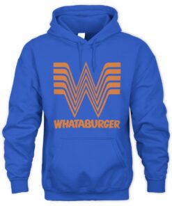 Whataburger Merch Royal Blue Lockup Hoodie