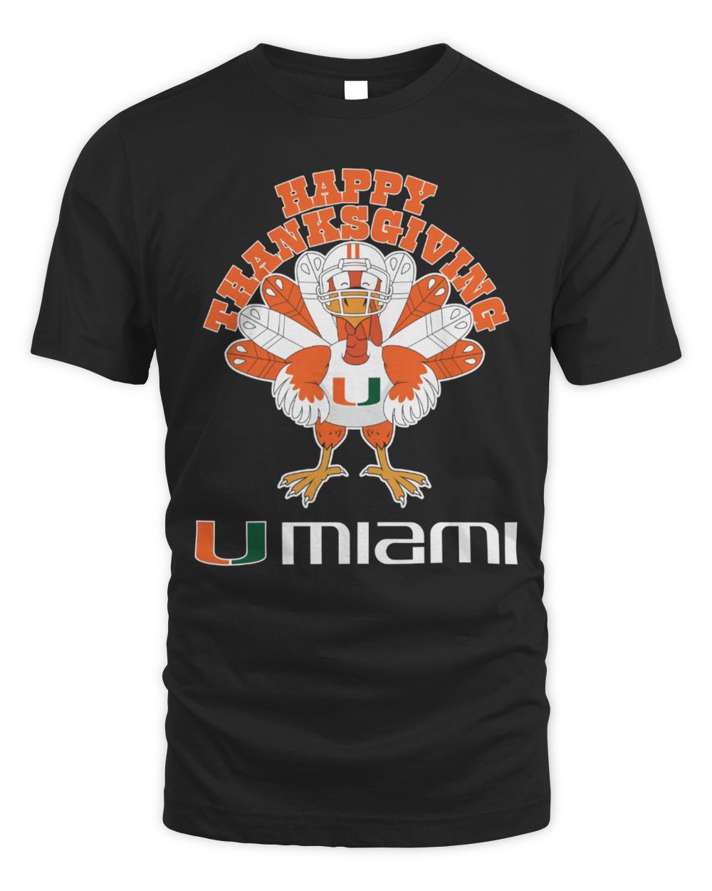 Miami Hurricanes Happy Thanksgiving Turkey T-Shirt